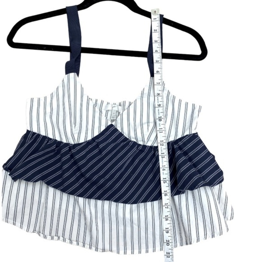JOIE Blue Marjie Top in Dark Navy & porcelain - Picture 8 of 12